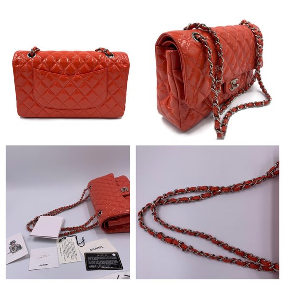 Authentic CHANEL Classic Medium Double Flap Pink Bag SHW - Picture 15 of 17